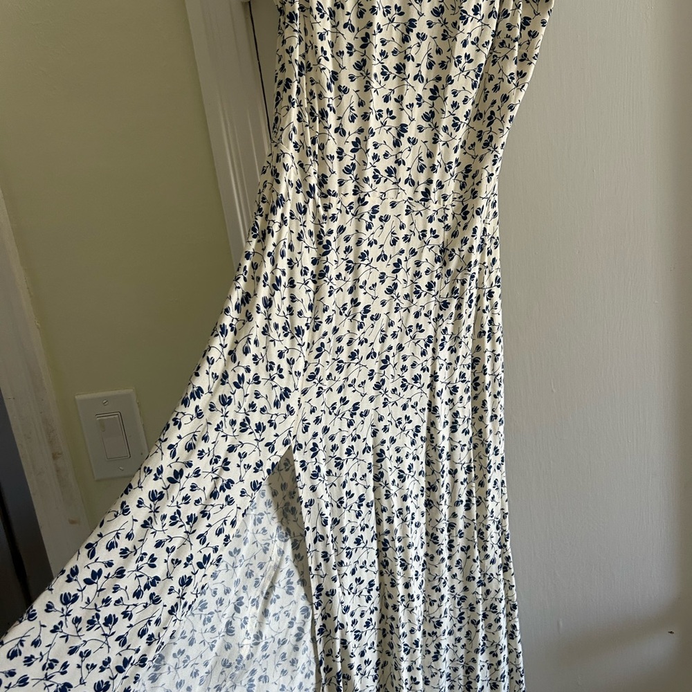 Reformation Blue Floral Dress